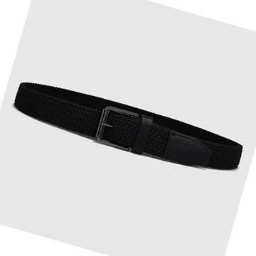 Women's Ecco Formal Braided Belts Black | SG 396UZG